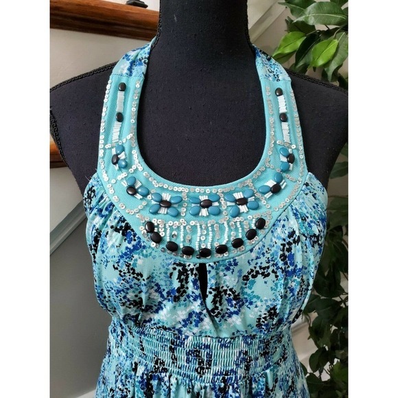Candie's Halter Midi Dress Size M - Picture 2 of 10